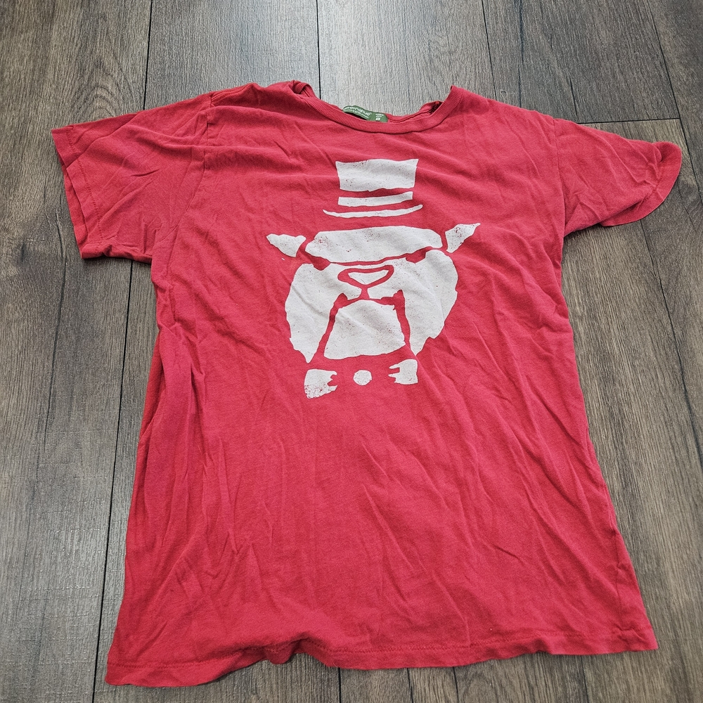 Super Worn In Soft 100% Organic Cotton Red Bulldog Duke & Winston Tshirt Size M